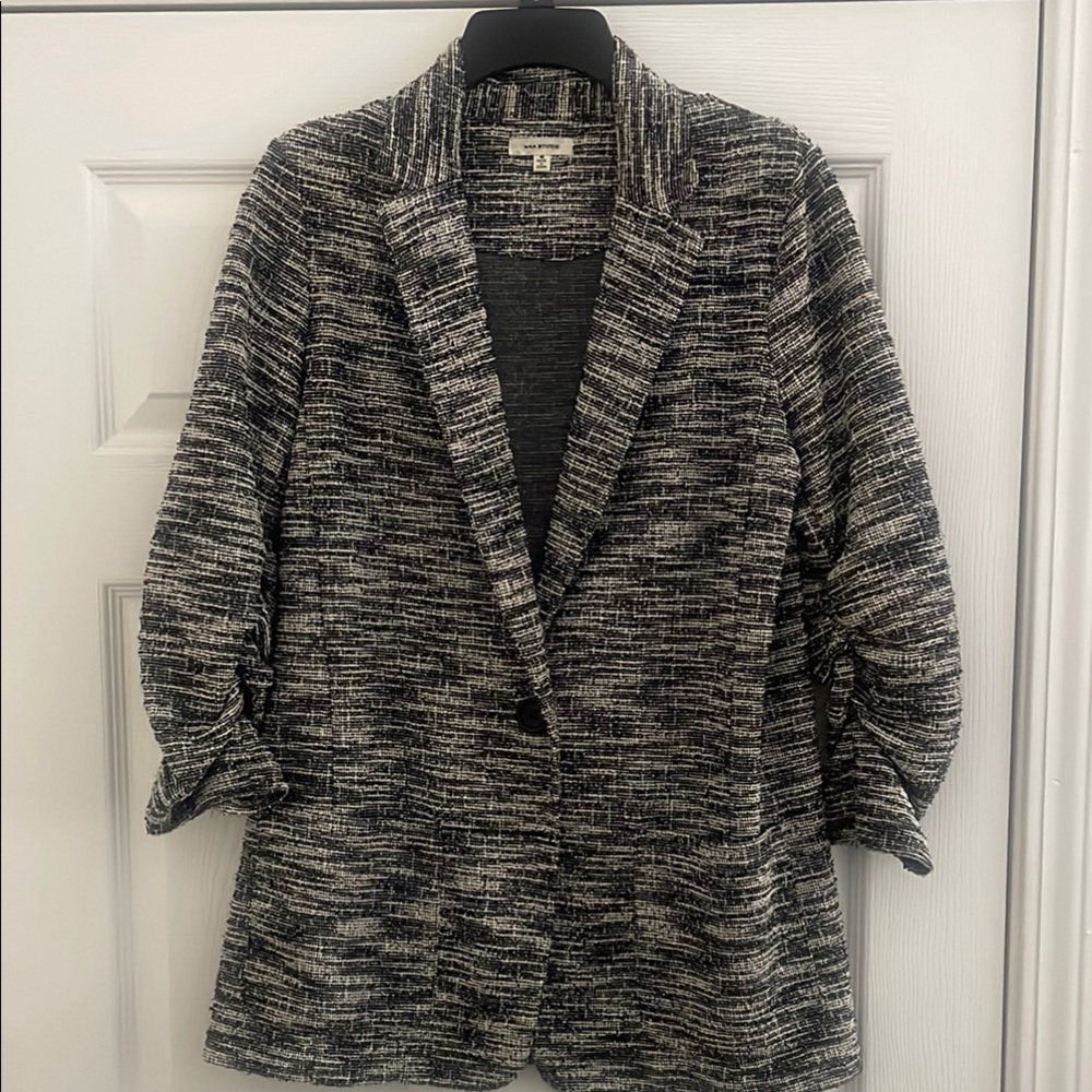 Black and White Tweed Blazer